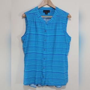 XL Womens Plus Size Button-down Sleeveless Top Sz XL Like New T542